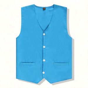 Gilet de travail extérieur en toile 100 % polyester, le moins cher en gros, pour bénévoles, avec support de logo personnalisé - Product Image 2