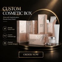 Boîte d'emballage cosmétique pliable en papier, personnalisée, avec étiquette privée, finition brillante métallisée de luxe, pour pot de crème en verre, soins de la peau
