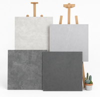 Sol en microciment 800x800mm gris nuage mat, carrelage en céramique et porcelaine pour salle de bain, hôtel, école