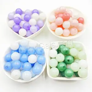 DIY Round Pearl ized Acryl Schmuck Perlen mehr Farben zur Auswahl 16mm Loch Ca. 2,5mm 10PCs/Tasche 1685324