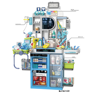 Banc d'atelier de simulation en plastique pour enfants avec lumière, musique et pulvérisation, ensemble d'outils de mécanicien, style modèle - Product Image 2
