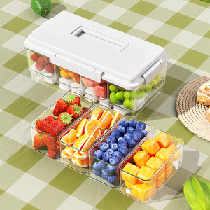 Food Storage <b>Container</b> Rectangle Clip-On Lid Airtight For Camping Outdoor Use - Product Image 3