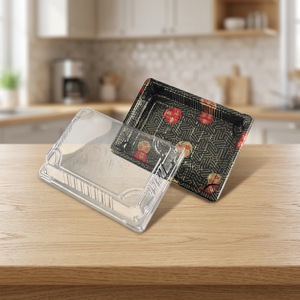 Bandeja Rectangular Reciclable de Plástico PS Transparente XDJ, Caja de Sushi con Impresión Personalizada, Caja de Empaque para Alimentos XDJ-SIBW-008 - Product Image 4