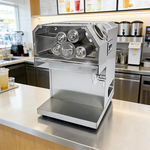 Presse à canne à sucre commerciale automatique en acier inoxydable 5 rouleaux, extracteur de jus à haut rendement 90% avec éjection automatique de la pulpe 0,75 kW - Product Image 1