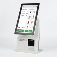 Kiosque de paiement tactile pour épicerie, système Windows 10, écran FHD 15,8 pouces, imprimante de reçus 80 mm, kiosque de point de vente