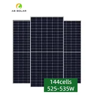 Excellent Cells Efficiency 525Watts to 535W Solar Panels High Reliability Half Cell Monocrystalline PV Module