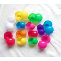 Vente chaude : Boule de capsule en plastique lisse et colorée, à visser, ouvrable, boule de loterie en plastique ouvrable