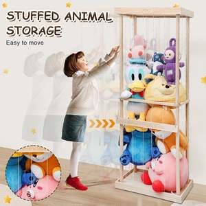 202501 grand bois peluche Animal Cage enfants et adolescents stockage <span class=keywords><strong>salle</strong></span> <span class=keywords><strong>de</strong></span> <span class=keywords><strong>jeux</strong></span> chambre salon cadeau Zoo fond stockage animaux en peluche - Product Image 3