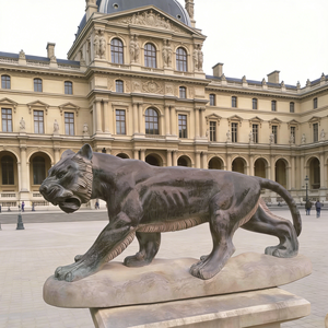 Sculpture d'animal en pierre, statue de <span class=keywords><strong>lion</strong></span> en marbre blanc, design pour entrée de villa ou d'hôtel, jardin extérieur, sculptée à <span class=keywords><strong>la</strong></span> main, taille réelle - Product Image 3