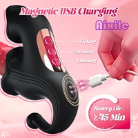 Vibrateur G-Spot 4-en-1 avec 10 modes de vibration, de poussée et de léchage, vibromasseur lapin pour clitoris, tétons et anus
