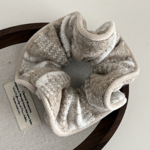 ยางรัดผมแบบถักทอสีทึบแนววินเทจ - Product Image 4