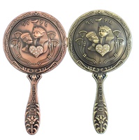Miroirs à main vintage en métal de haute qualité, placage antique, couleur et forme personnalisées, décoration d'intérieur sur le thème des fées, cadeaux à prix réduit