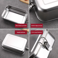 Boîte à lunch bento en acier inoxydable étanche avec 2 compartiments pour adultes - Emballage alimentaire durable et écologique pour la préparation des repas