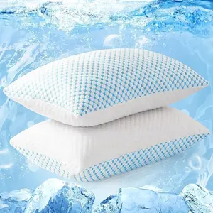 Soğutma ve bambu yastık kılıfı ile rahat uyku için ayarlanabilir jel parçalanmış bellek köpük yastık soğutma