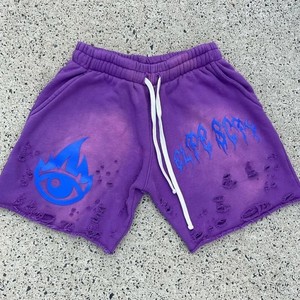 Short de sport 100% coton avec logo personnalisé pour hommes, vente en gros de shorts de sérigraphie pour l'été, course à pied, gym, sueur pour hommes - Product Image 1
