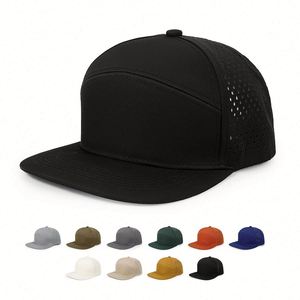 Gorra Snapback de 6 Paneles con Visera Plana de Alta Calidad, Personalizada al por Mayor, con Logotipo Bordado en 3D, Impermeable, 100% Poliéster, Corte Láser - Product Image 2