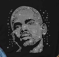 Transfert thermocollant en strass Raymond & Brown Tour pour T-shirt, sweat à capuche et casquette – Collection Usher Chris Brown Bling