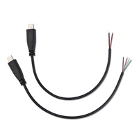 Câble de charge d'alimentation USB 2.0 Type C femelle à extrémité ouverte en cuivre pur