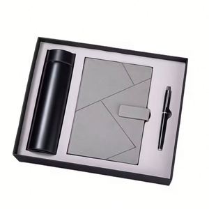 Ensemble cadeau de carnet de notes haut de gamme avec stylo et bouteille, cadeaux promotionnels d'entreprise personnalisables, article avec logo, ensemble cadeau de tasse et de carnet de notes - Product Image 2