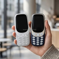 Teléfono Móvil Fácil de Usar con Botones Físicos Grandes, Linterna, Cámara, Larga Duración de Batería, Doble SIM, Modelo 3310
