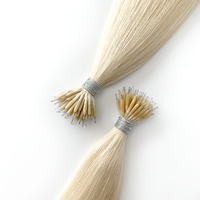 Extensions capillaires Nano Tip en cheveux vierges Remy européens teints, double tirage, qualité professionnelle pour stylistes