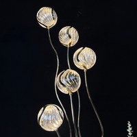 Lampes décoratives de mariage LED de haute qualité, design 5 têtes de lys, éclairage de chemin, AC IP65, écologiques, durables, en métal et acrylique