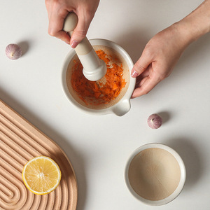 Set di Mortaio e Pestello in Ceramica Facile da Pulire, Multifunzionale per Pasta di Riso, Resistente, per <span class=keywords><strong>Ristorante</strong></span> - Product Image 3