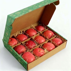 Custom Kraft Paper Folders Fruit <b>Boxes</b> for Mango Packaging Eco-Friendly Recycled Materials Foldable Design - Product Image 2