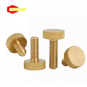 OEM ISO Flat Head Screw M3 M4 M5 M6 Brass Knurled spade Thumb Screw