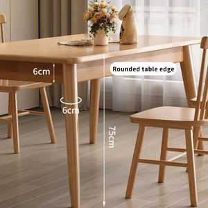 Modern <b>Foldable</b> Wooden <b>Dining</b> <b>Table</b> with Customizable Design - Product Image 2