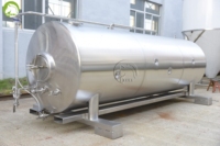 Réservoir de stockage d'eau sanitaire de qualité alimentaire SS304 personnalisé de 10 000 L, cuve de stockage d'eau industrielle avec indicateur de niveau