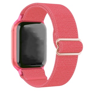 Bracelet en tissu tressé extensible multicolore pour Apple Watch 49mm 46mm 42mm – Vente en gros, en stock usine - Product Image 1