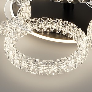 Elegante Lampadario Francese a Soffitto, Ventilatore <span class=keywords><strong>LED</strong></span> Silenzioso con Pale Retrattili, Antipolvere per Soggiorno - Product Image 5