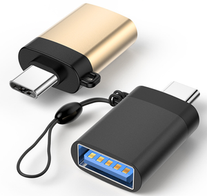 Adaptateur OTG <span class=keywords><strong>USB</strong></span> 3.0 femelle vers <span class=keywords><strong>USB</strong></span> 3.1 <span class=keywords><strong>Type</strong></span>-<span class=keywords><strong>C</strong></span> mâle en alliage d'aluminium avec porte-clés pour téléphones mobiles – Charge et données – Nouveauté ! - Product Image 1