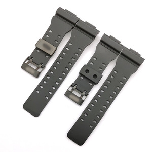 Bracelet en résine avec anneau en acier plaqué or/noir - Pour <span class=keywords><strong>G</strong></span>-<span class=keywords><strong>SHOCK</strong></span> GD120/GA-100/GA-110 - Product Image 2
