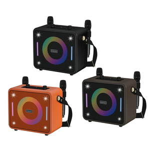 Boomsbass 20W Bằng Gỗ Bluetooth Loa Loa Siêu Trầm <span class=keywords><strong>2</strong></span> UHF Micro Xách Tay Loa Karaoke Hệ Thống Với Dây Đeo Cho Rạp Hát Tại Nhà - Product Image 6