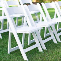 Chaise pliante en plastique pour enfants W-04, blanche, empilable, moderne, durable, portable, pour mariage, banquet, jardin, fête, location