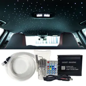 16w Dc12v High Lighting Light Source With Shooting Star + 500 Sky Stars Plastic Optic Fiber Bundle For Car Fiber Optic Light