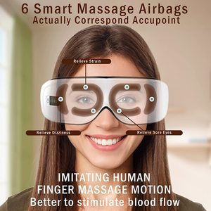 Masaje de Ojos de belleza de presión de aire avanzada con compresión de calor <span class=keywords><strong>Bluetooth</strong></span> Ai Control de voz Equipo de masaje para el cuidado de los ojos Música - Product Image 6