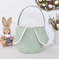 Panier de Pâques personnalisé pour enfants, panier de Pâques en velours côtelé personnalisé, panier de chasse aux œufs de Pâques