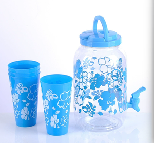 Dispensador de Bebidas Portátil de 1 Galão com Torneira, Copos Plásticos de 16oz, Design Clássico, Grande Capacidade para Uso em Festas - Product Image 5