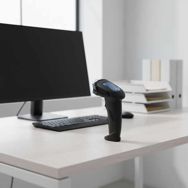 For Black Wireless CMOS Handheld 2D Barcode Scanner 300 Scans/Sec Android Compatible SDK 1-Year Warranty Warehouse QR
