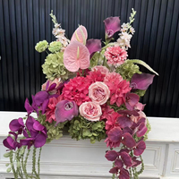 Fleurs artificielles roses, rose poudré, rose vin, fleurs de chemin de table, fleurs de table, centre de table floral, boule de fleurs, arche florale