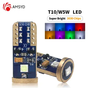 Идеальный светодиод AMS Canbus T10 W5W светодиодные фонари 3030 3SMD 194 168 внутренняя лампа для чтения номерного знака Лампа в багажнике 6000k белая