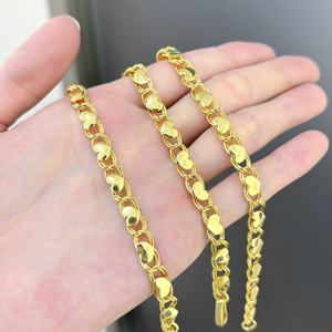 JXX 24K Gold Plated Heart Bracelet Trendy <b>Fashion</b> Jewelry with Brass Charm Chain & Link - Product Image 3