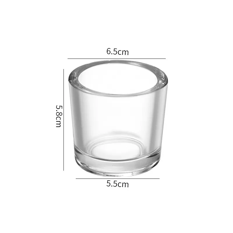 LO69 polished lovely glass candle jar 250ml glass jar in stock