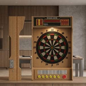 เครื่องเล่นเกมปาลูกดอกดิจิทัล ขนาด 60 x 95 x 16.6 ซม. สำหรับ 1-4 ผู้เล่น พร้อมกระดานปาลูกดอกอิเล็กทรอนิกส์ที่ปรับแต่งได้ - Product Image 1