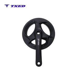 <span class=keywords><strong>Pédalier</strong></span> de <span class=keywords><strong>vélo</strong></span> de route BMX à quatre coins en forme de cœur 3/32"x42T X170MM X9/16" avec disque denté noir en aluminium anodisé léger - Product Image 3