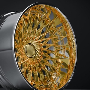 Rines Forjados de 2 Piezas Forgex 5x127 5x120.65 de 20 22 24 26 Pulgadas, Estilo Radiant Sunburst Mesh para Chevy Impala Caprice Victoria - Product Image 3