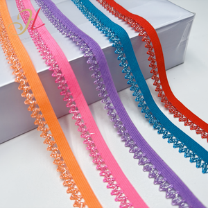 Bande <span class=keywords><strong>élastique</strong></span> en nylon avec dentelle pour la couture DIY de vêtements, idéale pour les bretelles de soutien-gorge et la lingerie - Product Image 3